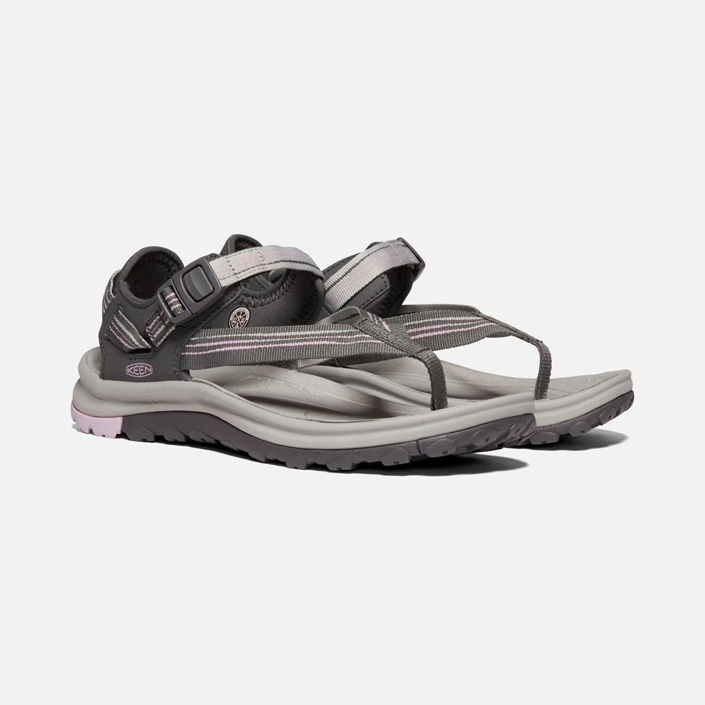 Keen Outdoor Sandalet Kadın Koyu Gri - Terradora Ii Toe Post - Türkiye HCML62839